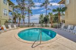Great community pool steps from your front door, right on Oyster Lake